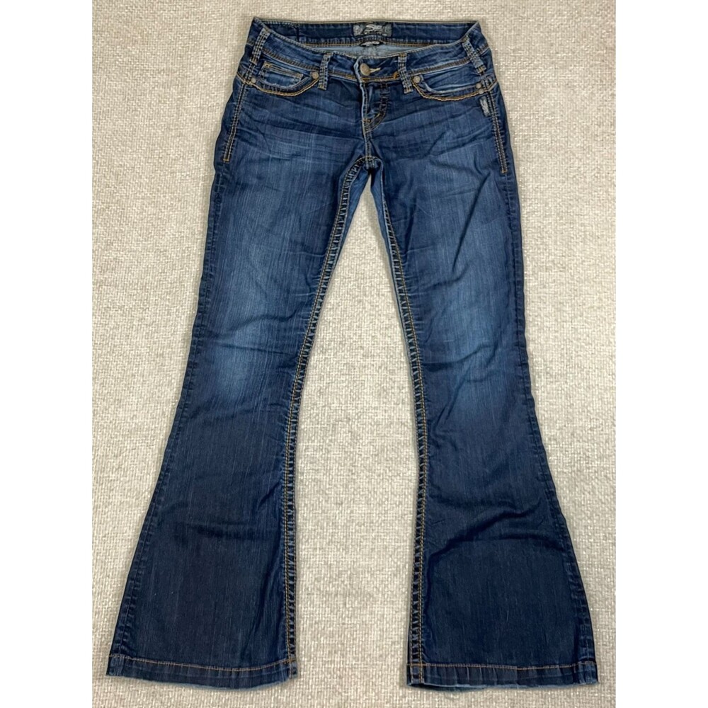 Silver Jeans Camden Rose Bell Women's 29x33 (Fits 31x32) Blue Denim Stretch